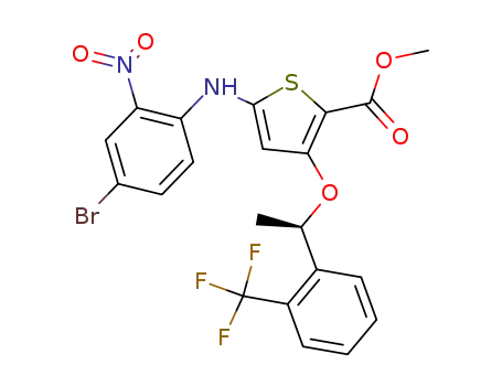 Methyl 5-[(4-bromo-2-nitrophenyl)amino]-3-({(1R)-1-[2-(trifluoromethyl)phenyl]-ethyl}oxy)thiophene-2-carboxylate