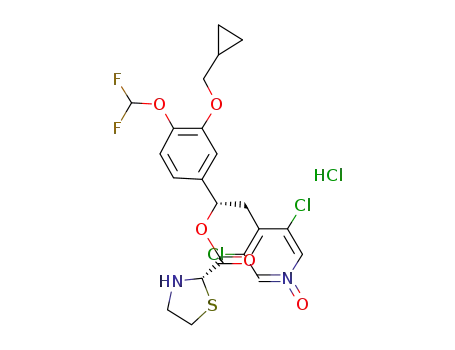 [(1S)-1-[3-(cyclopropylmethoxy)-4-(difluoromethoxy)phenyl]-2-(3,5-dichloro-1-oxido-pyridin-1-ium-4-yl)ethyl](2S)-thiazolidine-2-carboxylate hydrochloride