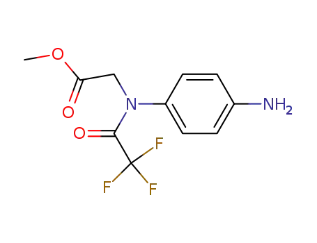 Molecular Structure of 851680-24-5 (Glycine, N-(4-aminophenyl)-N-(trifluoroacetyl)-, methyl ester)