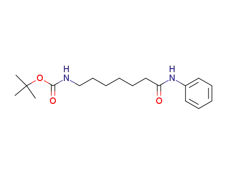 Molecular Structure of 911437-50-8 (tert-butyl (7-oxo-7-(phenylamino)heptyl)carbamate)