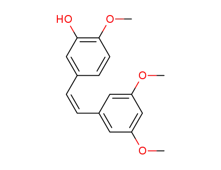 Molecular Structure of 586410-08-4 (CIS-3,4',5-TRIMETHOXY-3'-HYDROXYSTILBENE)