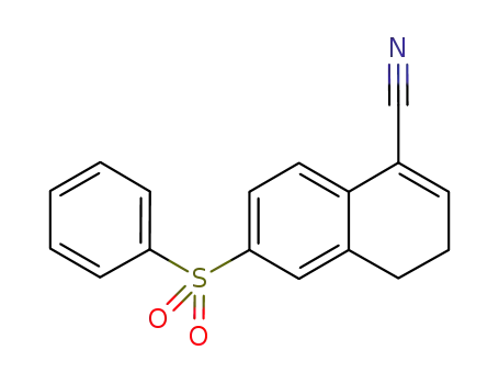 6-benzenesulfonyl-3,4-dihydro-naphthalene-1-carbonitrile