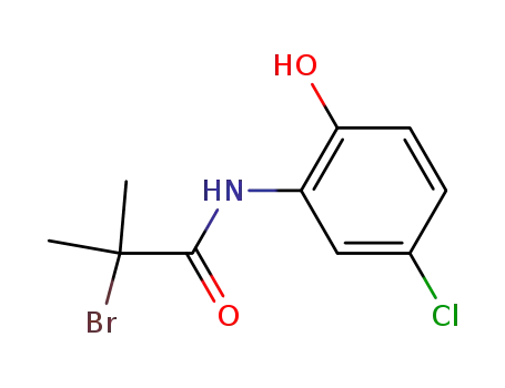 Molecular Structure of 327026-97-1 (2-BROMO-N-(5-CHLORO-2HYDROXYPHENYL)-2-METHYLPROPIONAMIDE)