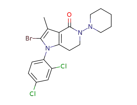 2-Bromo-1-(2,4-Dichloro-phenyl)-3-methyl-5-piperidin-1-yl-1,5,6,7-tetrahydro-pyrrolo[3,2-c]pyridine-4-one