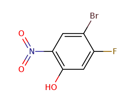 Molecular Structure of 1016234-87-9 (4-Bromo-5-fluoro-2-nitrophenol)