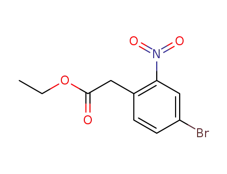 Molecular Structure of 199328-35-3 (BENZENEACETIC ACID, 4-BROMO-2-NITRO-, ETHYL ESTER)