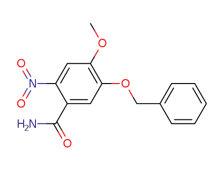 Molecular Structure of 60547-93-5 (Benzamide, 4-methoxy-2-nitro-5-(phenylmethoxy)-)
