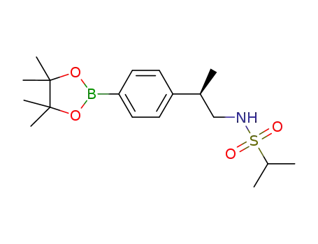 propane-2-sulfonic acid {2-[4-(4,4,5,5-tetramethyl[1,3,2]dioxaborolan-2-yl)phenyl]propyl}amide
