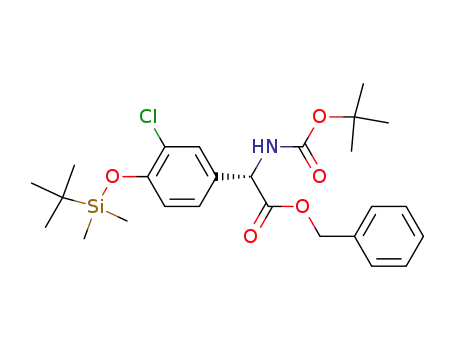 N-tertbutoxycarbonyl-(S)-3-chloro-4-(tert-butyldimethylsilyloxy)phenylglycine benzyl ester