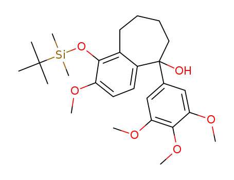 1-((tert-butyldimethylsilyl)oxy)-2-methoxy-5-(3',4',5'-trimethoxyphenyl)-6,7,8,9-tetrahydro-5H-benzo[7]annulen-5-ol