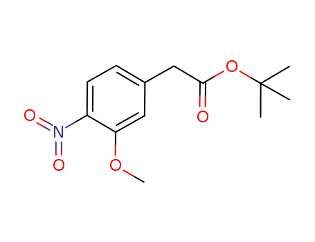 Molecular Structure of 181518-01-4 (Benzeneacetic acid, 3-Methoxy-4-nitro-, 1,1-diMethylethyl ester)