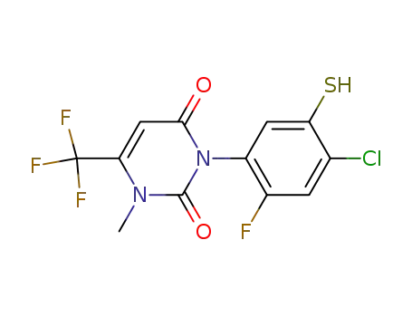 3-(4-Chloro-2-fluoro-5-mercaptophenyl)-1-methyl-6-(trifluoromethyl)pyrimidine-2,4(1H,3H)-dione