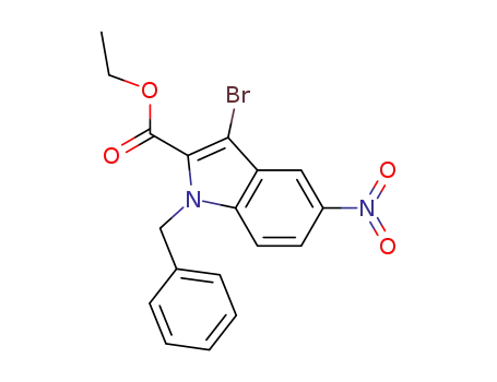 1H-Indole-2-carboxylic acid, 3-bromo-5-nitro-1-(phenylmethyl)-, ethyl
ester