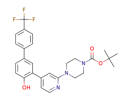 tert-butyl 4-(4-(4-hydroxy-4'-(trifluoromethyl)biphenyl-3-yl)pyridin-2-yl)piperazine-1-carboxylate