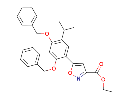 3-Isoxazolecarboxylic acid, 5-[5-(1-Methylethyl)-2,4-bis(phenylMethoxy)phenyl]-, ethyl ester
