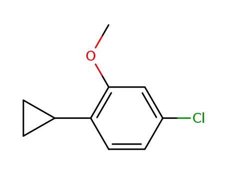 Molecular Structure of 1095539-56-2 (4-chloro-1-cyclopropyl-2-methoxybenzene)