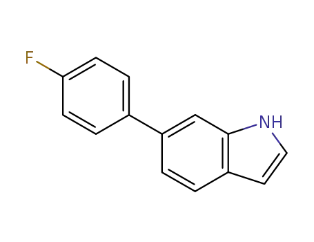 Molecular Structure of 147621-16-7 (6-(4-FLUOROPHENYL)INDOLE)