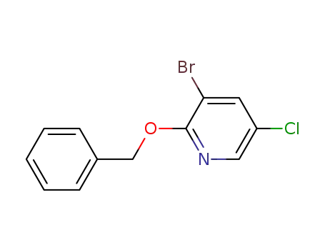 Molecular Structure of 202409-82-3 (2-(Benzyloxy)-3-bromo-5-chloropyridine)