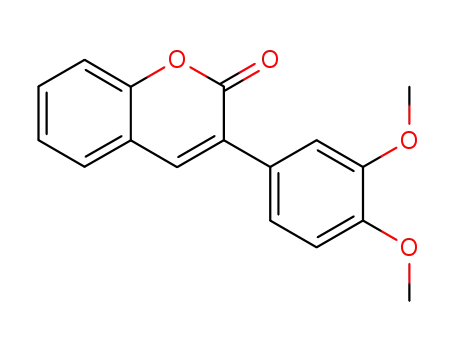 Molecular Structure of 22367-92-6 (2H-1-Benzopyran-2-one, 3-(3,4-dimethoxyphenyl)-)