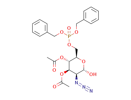 Molecular Structure of 870074-21-8 (3,4-di-O-acetyl-2-azido-2-deoxy-6-O-dibenzyloxyphosphoryl-α-D-mannopyranoside)