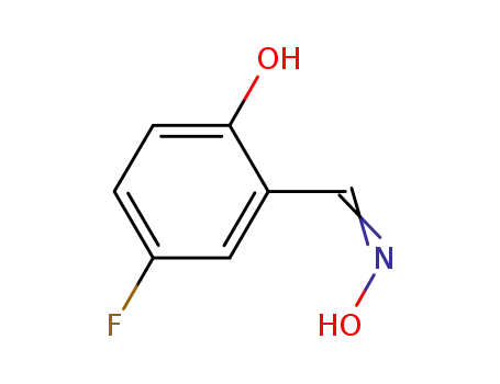 Molecular Structure of 91407-40-8 (Benzaldehyde, 5-fluoro-2-hydroxy-, oxime)