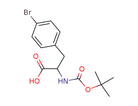 Molecular Structure of 132153-48-1 (DL-Phenylalanine, 4-broMo-N-[(1,1-diMethylethoxy)carbonyl]-)