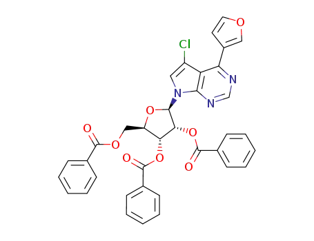 5-chloro-4-(furan-3-yl)-7-(2,3,5-tri-O-benzoyl-β-D-ribofuranosyl)-7H-pyrrolo[2,3-d]pyrimidine