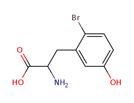 Molecular Structure of 123254-09-1 (2-amino-3-(2-bromo-5-hydroxyphenyl)propanoic acid)