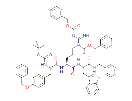 N-Boc-Tyr(Bn)-Arg(Z)2-Trp-NHCH<sub>2</sub>Ph