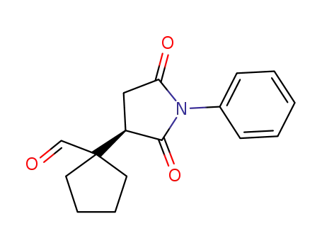 Molecular Structure of 1319746-63-8 ((R)-1-(2,5-dioxo-1-phenylpyrrolidin-3-yl)cyclopentane-1-carbaldehyde)