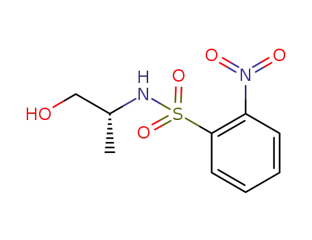 Molecular Structure of 1411975-57-9 ((R)-N-(2-hydroxy-1-methylethyl)-2-nitrobenzenesulfonamide)