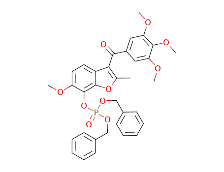 dibenzyl 6-methoxy-2-methyl-3-(3,4,5-trimethoxybenzoyl)benzofuran-7-yl phosphate