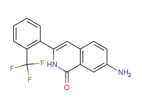 Molecular Structure of 862470-02-8 (7-amino-3-(2-trifluoromethylphenyl)-2H-isoquinolin-1-one)