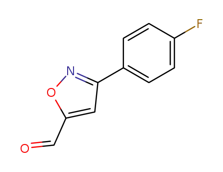 Molecular Structure of 251912-65-9 (3-(4-FLUORO-PHENYL)-ISOXAZOLE-5-CARBALDEHYDE)