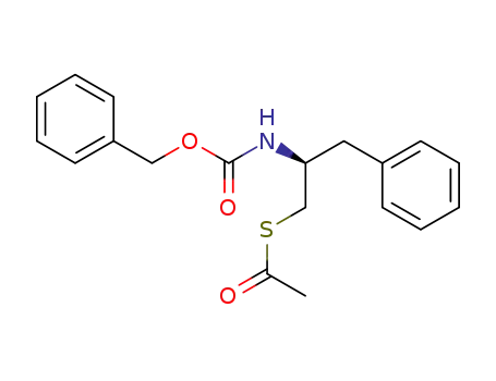 Ethanethioic acid,
S-[3-phenyl-2-[[(phenylmethoxy)carbonyl]amino]propyl] ester, (S)-