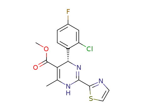 (R)-4-(2-chloro-4-fluoro-phenyl)-6-methyl-2-thiazol-2-yl-1,4-dihydro-pyrimidine-5-carboxylic acid methyl ester