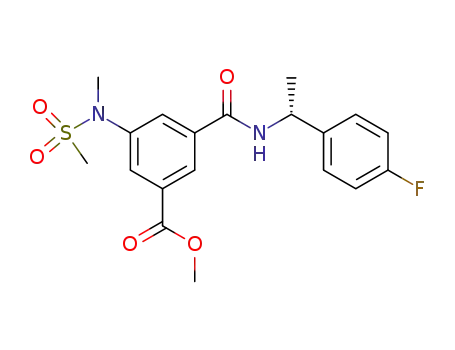 <i>N</i>-[1-(4-fluoro-phenyl)-ethyl]-5-(methanesulfonyl-methyl-amino)-isophthalamic acid methyl ester