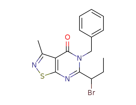 Isothiazolo[5,4-d]pyrimidin-4(5H)-one,
6-(1-bromopropyl)-3-methyl-5-(phenylmethyl)-