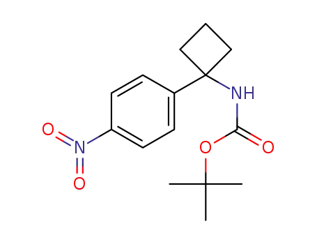 Molecular Structure of 1359656-25-9 (tert-butyl 1-(4-nitrophenyl)cyclobutylcarbaMate)