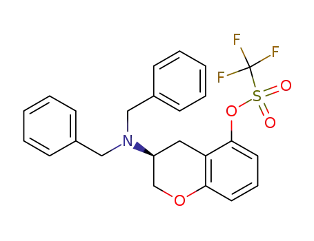 Molecular Structure of 1072854-55-7 ((3S)-3-(dibenzylamino)-3,4-dihydro-2H-chromen-5-yl trifluoromethanesulfonate)