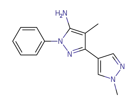 Molecular Structure of 1414571-73-5 (1′-4-dimethyl-1-phenyl-1H,1′H-[3,4′-bipyrazol]-5-amine)