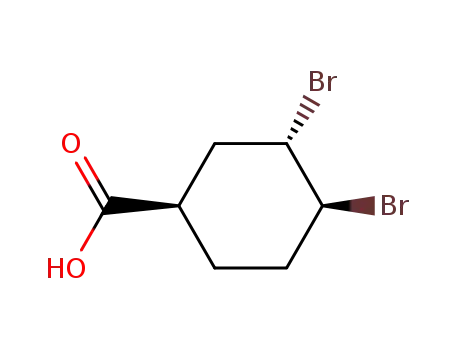 Molecular Structure of 98333-81-4 ((1R*,3S*,4S*)-3,4-dibromocyclohexanecarboxylic acid)