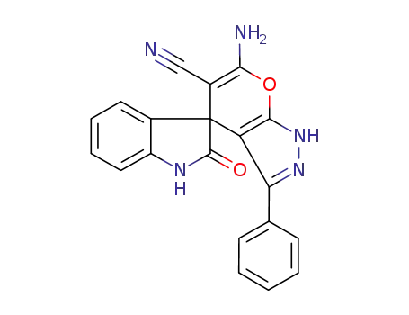 6-amino-2'-oxo-3-phenyl-1,1',3',4-tetrahydrospiro(pyrano[2,3-c]pyrazole-4,3'-[2'H]-indole)-5-carbonitrile