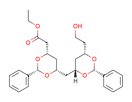 ethyl 2-((2S,4S,6S)-6-(((2S,4S,6S)-6-(2-hydroxyethyl)-2-phenyl-1,3-dioxan-4-yl)methyl)-2-phenyl-1,3-dioxan-4-yl)acetate