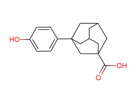Molecular Structure of 56531-55-6 (3-(4-HYDROXYPHENYL)ADAMANTANE-1-CARBOXYLIC ACID)