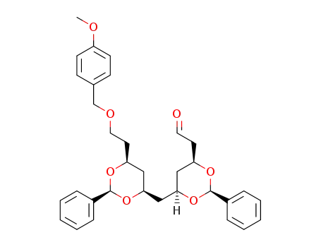 2-((2S,4S,6S)-6-(((2S,4S,6S)-6-(2-((4-methoxybenzyl)oxy)ethyl)-2-phenyl-1,3-dioxan-4-yl)methyl)-2-phenyl-1,3-dioxan-4-yl)acetaldehyde