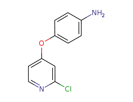 Molecular Structure of 630125-70-1 (Benzenamine, 4-[(2-chloro-4-pyridinyl)oxy]-)