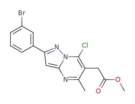 methyl 2-(2-(3-bromophenyl)-7-chloro-5-methylpyrazolo[1,5-a]pyrimidin-6-yl)acetate