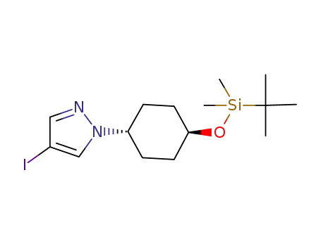 1-(trans-4-{[tert-Butyl(dimethyl)silyl]oxy}cyclohexyl)-4-iodo-1H-pyrazole