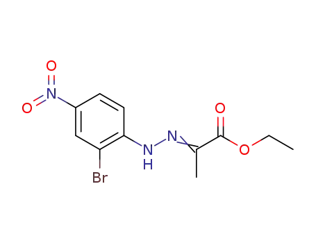 Molecular Structure of 1391602-17-7 (2-[(2-bromo-4-nitro-phenyl)-hydrazono]-propionic acid ethyl ester)